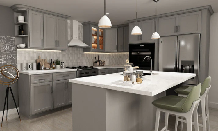 grey kitchen cabinets